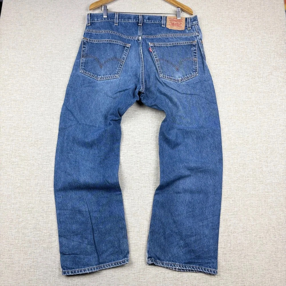 Vintage Levis 517 Mens 38x30 Bootcut Jeans Light Distress Festival Denim